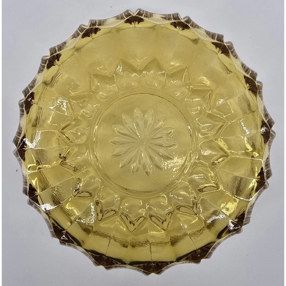 Vtg 70's Anchor Hocking FAIRFIELD Amber Gold 9